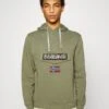 Napapijri Burgee - Hoodie - Green Lichen -Napapijri db76bbdfc7264606b6a13dd5444805f3