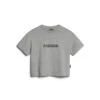 Napapijri Box Cropped - T-Shirt Print - Medium Grey Melange -Napapijri e137cf2f0dbe4425af0977e696a213de