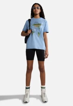 Napapijri Daule - T-Shirt Print - Blue Faded Bb -Napapijri e66b4fdd07784da592a2e025a175f506