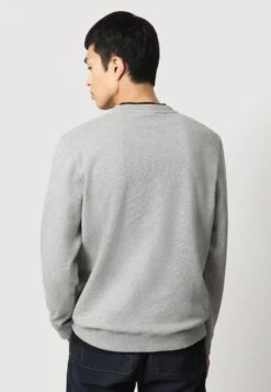 Napapijri Balis Crew- Sweater - Medium Grey Melange -Napapijri ea4a3afb25fd404b8f5034dc1e4ed0ff