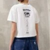 Napapijri Chira Crop - T-Shirt Print - Bright White -Napapijri f00b68c87f64419a921fede550e3b7d0