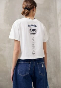 Napapijri Chira Crop - T-Shirt Print - Bright White