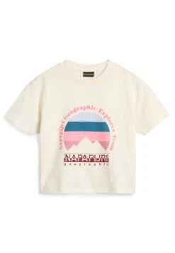 Napapijri S-Rope Ss Crop 1 - T-Shirt Print - White Whisper -Napapijri f87a9d8d71914f748a35e9628f0532df