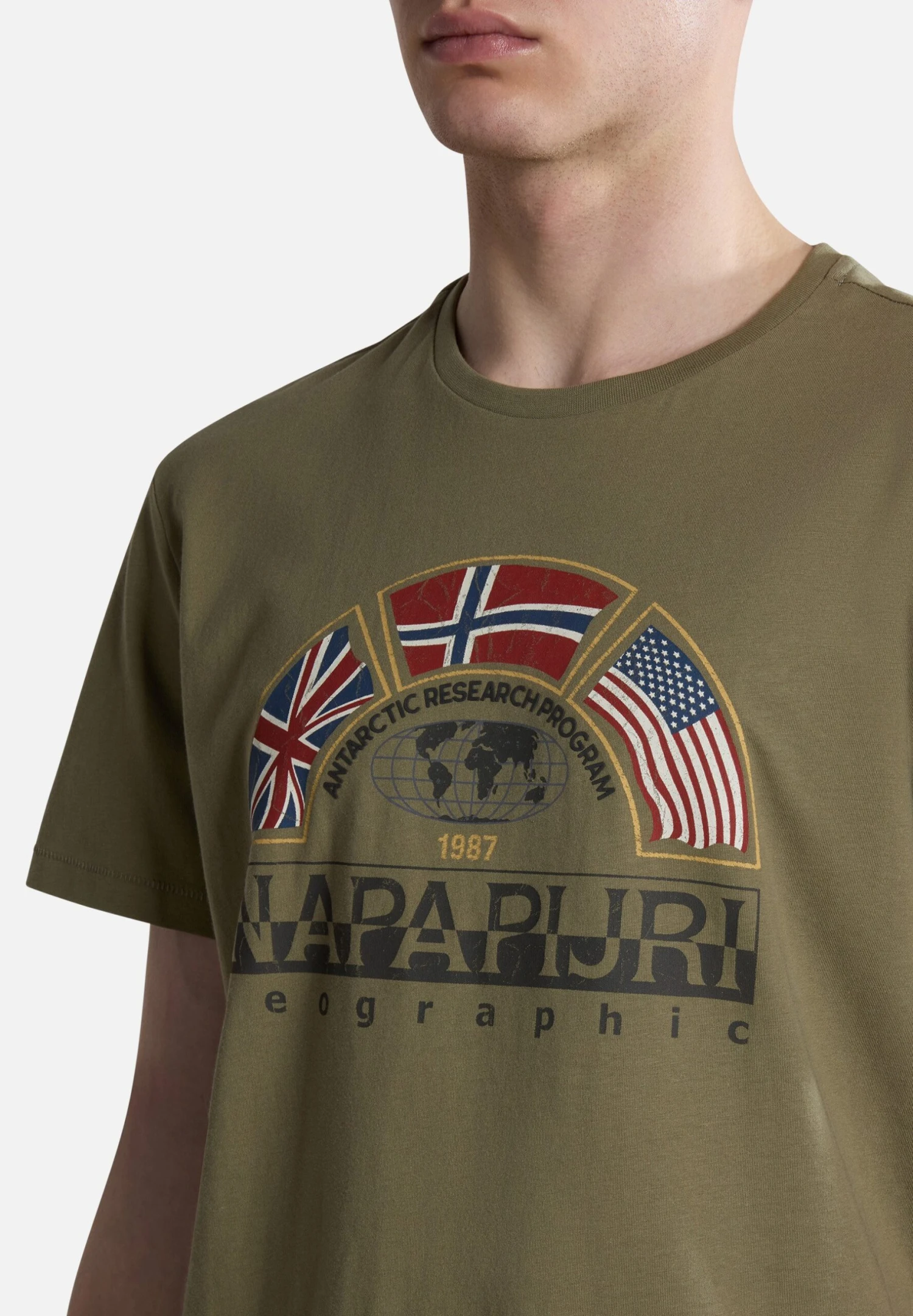 Napapijri Turin - T-Shirt Print - Green Lichen 6 Napapijri Turin - T-Shirt Print - Green Lichen - Afbeelding 4